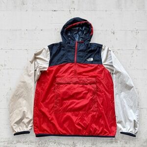 The North Face Fanorak Windwall Packable Jacket Mens M Windbreaker 1/2 Zip